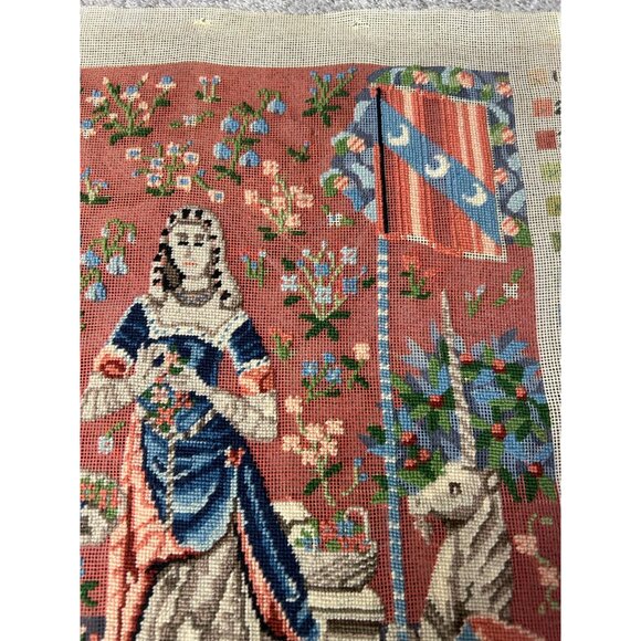 Dimensions Unfinished Needlework 1980 #2128 Cluny L'odorat Lady Unicorn - Picture 8 of 14